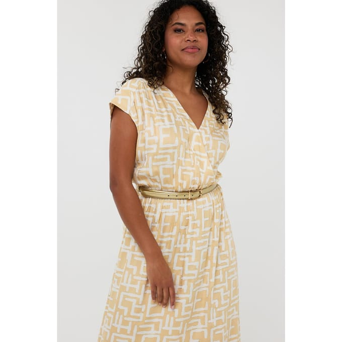 EsQualo Dress Long E-lectric Print Maat: 36 | Maxi Jurken Outlet | Dames | Wit