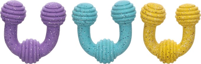 Flamingo - Hondenspeelgoed - Speelgoed Freckles U-Ring Meerdere kleuren - 14,3 x 5,2 x 13cm - 1st