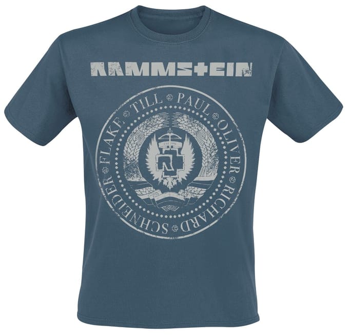 Rammstein T-shirt - Est. 1994 - S tot XXL - voor Mannen - blauw
