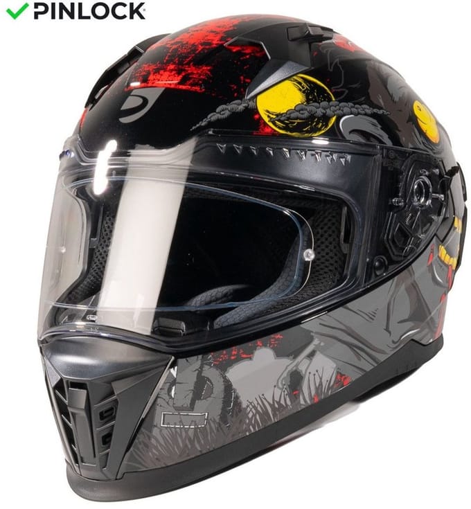 DXR Integraalhelm - Eros Negan - Zwart/Grijs - L