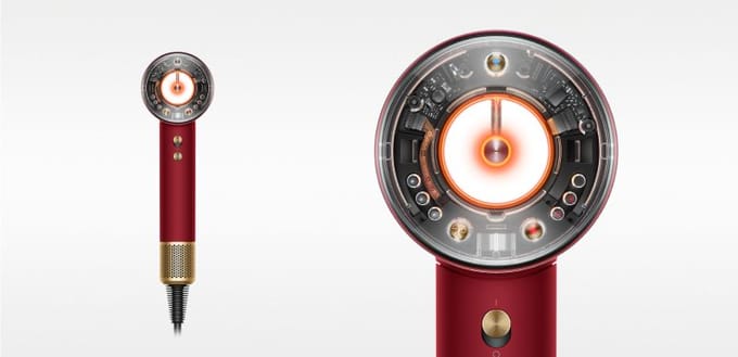 Dyson Sèche-cheveux Dyson Supersonic Nural™ - bouclés à frisés (Velours rouge/Or)