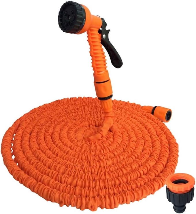 Uitbreidbare waterslang - Flexibele tuinslang - Tuinonderhoud Gemak - 7 Functies Spuitpistool - Tot 30 Meter - Oranje