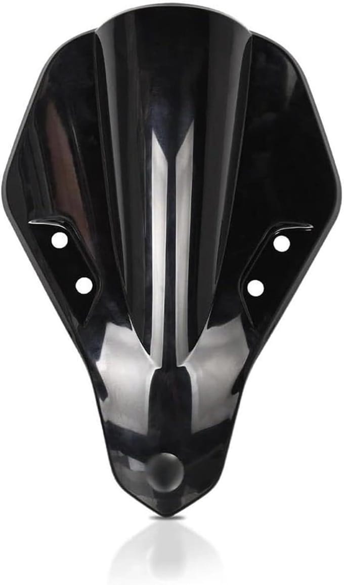 Motorfiets Windscherm - Voorruit Deflector - Comfortabel Rijden - Dubbele Bubble Ontwerp - Universele Pasvorm - Zwart