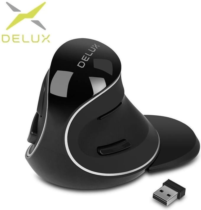 Verticale Ergonomische Muis met Polssteun (2.4G-Draadloos)