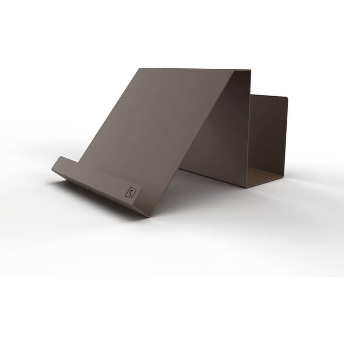 Kookboekhouder | Kitchen Butler | Bruin | met extra opbergvak | uniek design | Aluminium | 45 × 25 × 20 cm