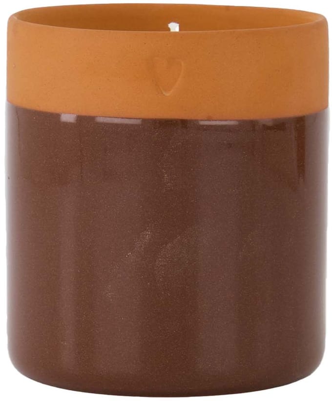 Zusss Geurkaars Terracotta Hartje Terracotta / Paraffine Brown
