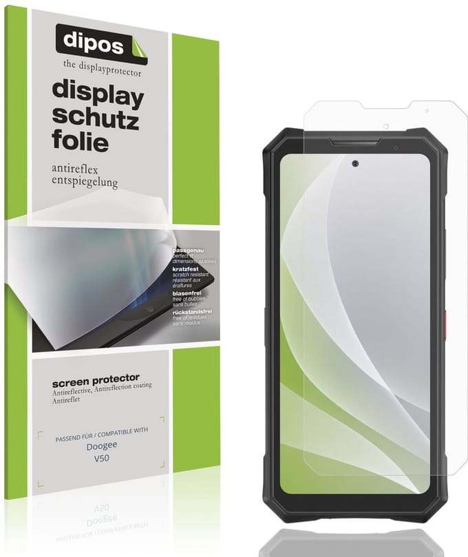 dipos – 4x Matte Beschermfolie geschikt voor Doogee V50 | Krasbestendige & antireflecterende Screenprotector Ultra-Thin