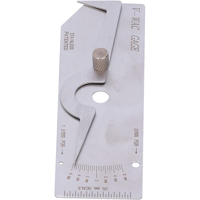 Lasmeter Enkel RVS Undercut Inch Inspectie Lasmeetgereedschap VWAC(Metrisch