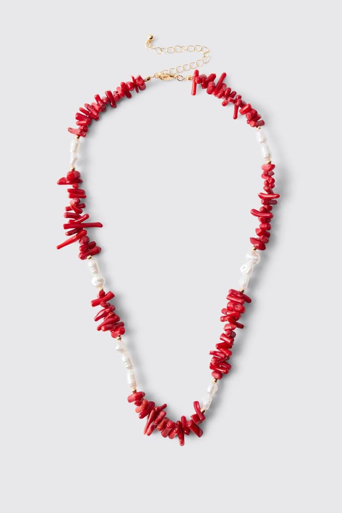 Kralenketting Met Schelp & Parel | Red