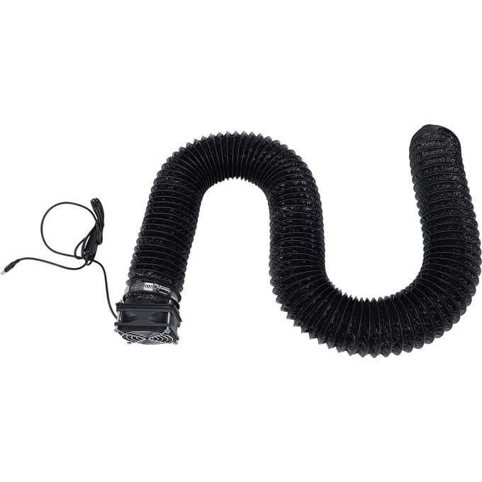 Afzuigventilator voor 3D-printerbehuizing Geurverwijdering en Rookafzuigingskit 70 mm Diameter Intrekbare Slang black