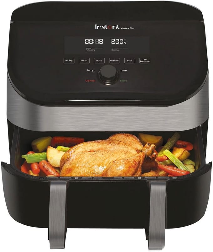 XXL Heteluchtfriteuse met Dubbele Kamer - 8-in-1 Multifunctioneel