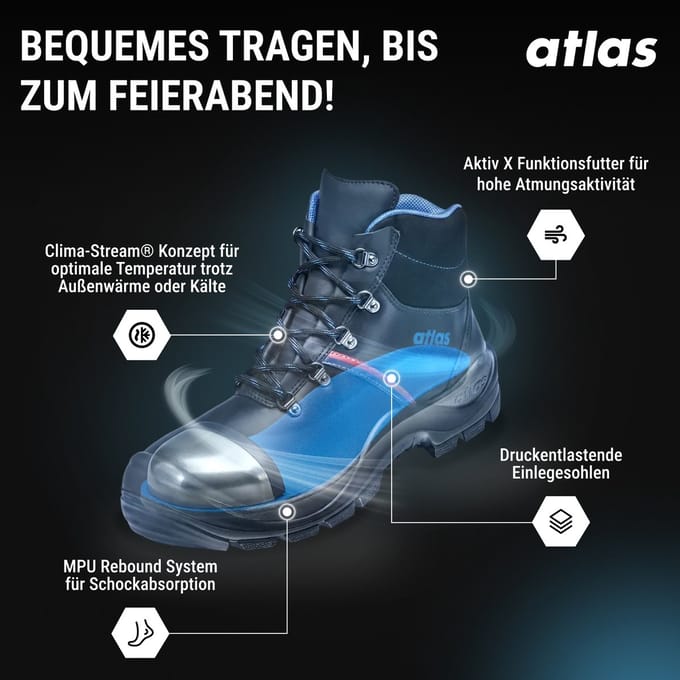 Atlas Anatomic Bau 500 werkschoenen- S3 - Maat 39