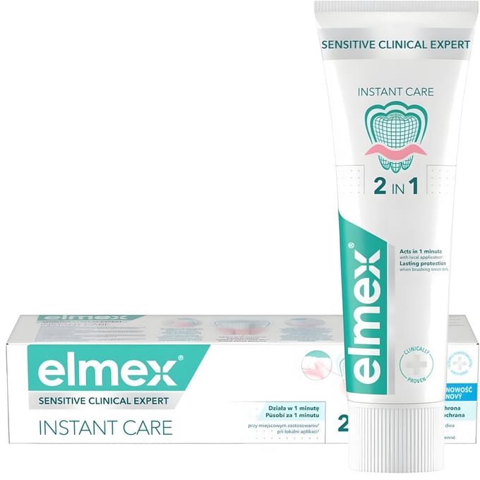 Elmex Sensitive Plus Clinical Expert - Tandpasta - PRO-ARGIN technologie - Onmiddellijke verlichting - 75ml