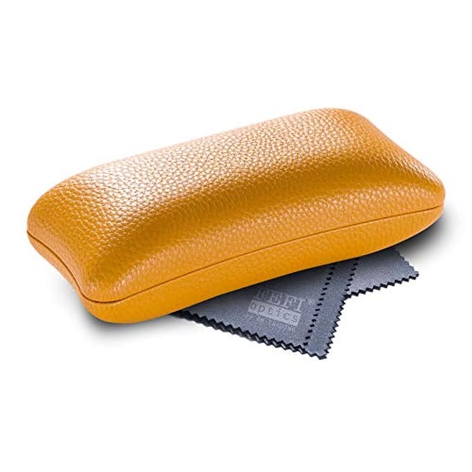 Harde brillenetui met schoonmaakdoek en microvezeldoek