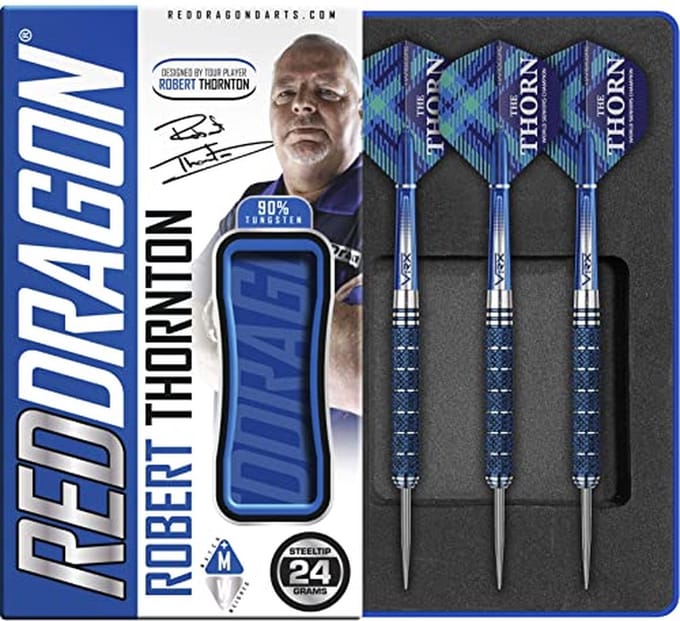 Red Dragon Robert Thornton Seniors World Champion Cobalt SE 95% - Dartpijlen