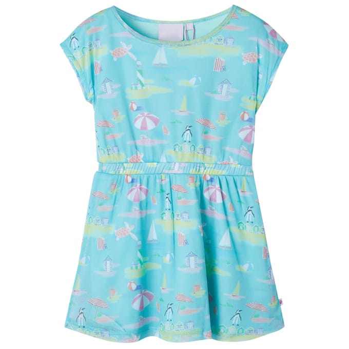vidaXL Kinderjurk 116 lichtzeeblauw
