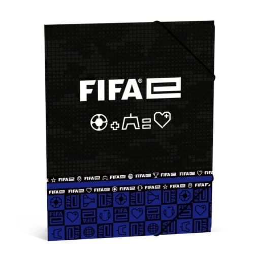 Fifa e elastomap, formaat a4, kleur blauw met zwart