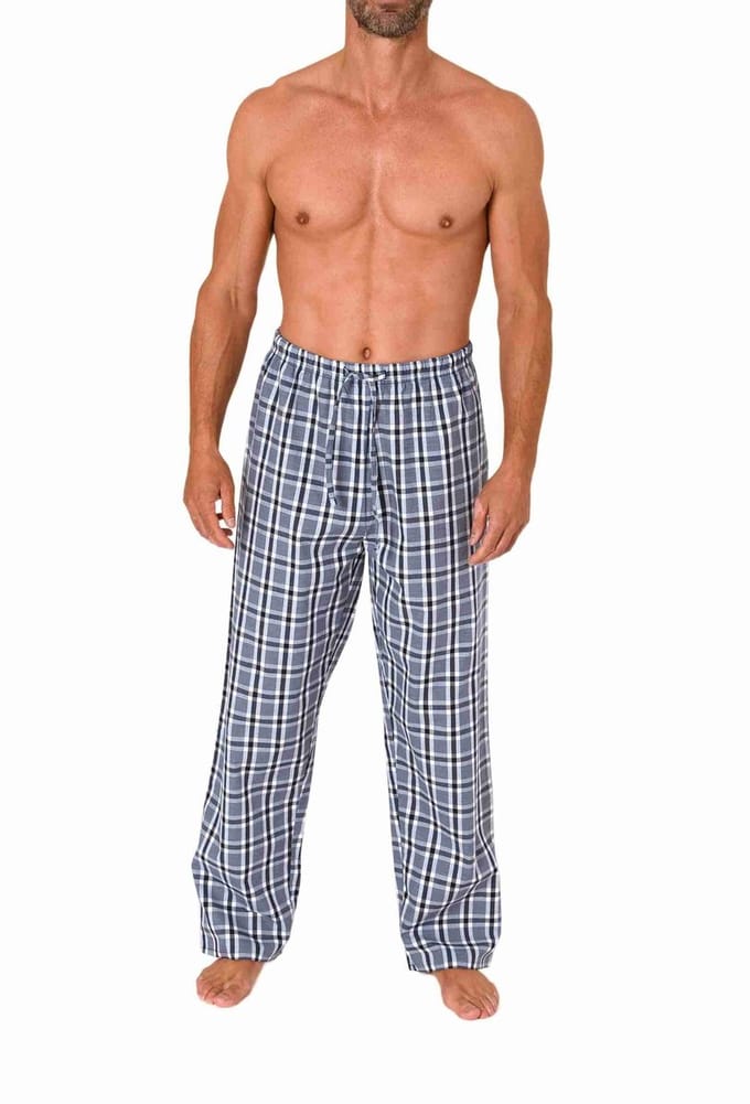 Normann herenpyjamabroek Lang geruite katoenen slaapbroek voor mannen