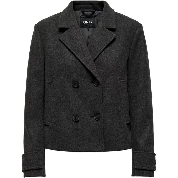 Regular fit lange jas met fly-away-kraag model 'FREJA'