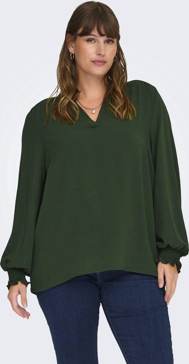 ONLY- CARMETTA L/S V-NECK TOP WVN NOOS - Dames - T-shirt