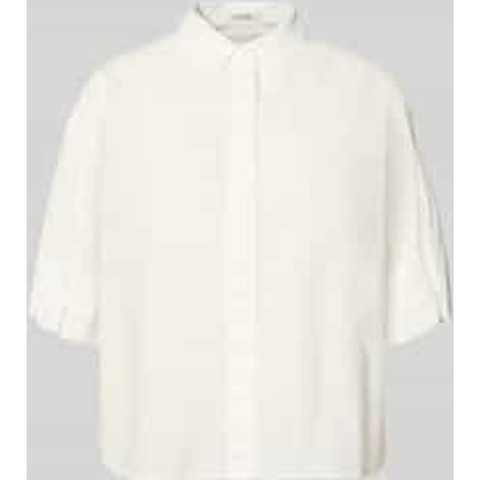 relaxed fit blouse met verdekte knoopsluiting model 'Finoa'