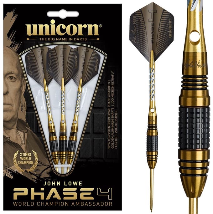 Unicorn John Lowe W.C. Phase 4 90% - Dartpijlen