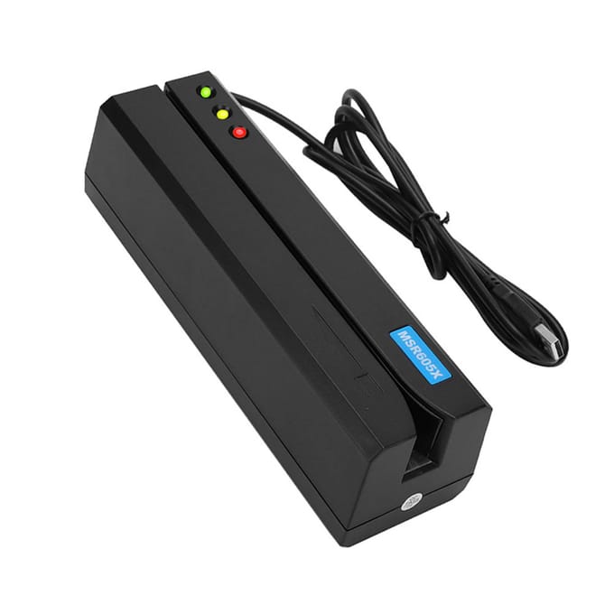 MSR605X Magnetische Stripkaartlezer LED Indicator Magneetstripschrijver 3 Sporen black