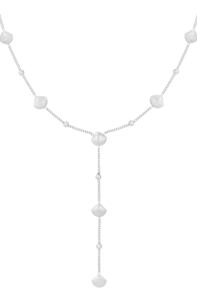 Bijoutheek Collier Y Schelpen Zilver