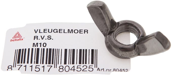 Deltafix - Vleugelmoer m10 rvs