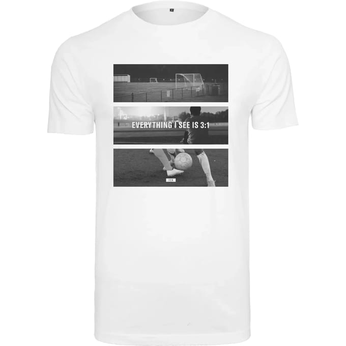 Merchcode - Football Coming Home 3:1 Heren Tshirt - XS - Wit