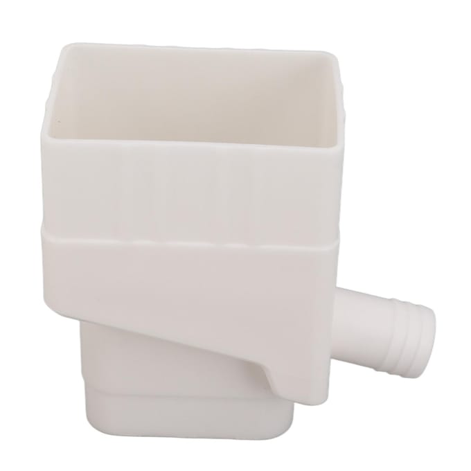 Système de récupération des eaux pluviales, kit de dérivation de descente pluviale professionnel résistant aux UV pour jardin extérieur white