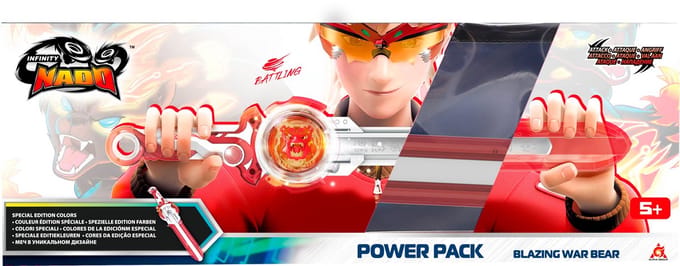 Infinity Nado - Metalen tol en zwaard launcher - Power Pack - Blazing War Bear