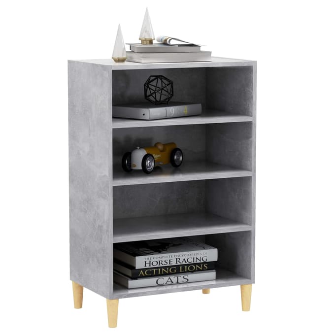 vidaXL - Dressoir - 57x35x90 - cm - bewerkt - hout - betongrijs