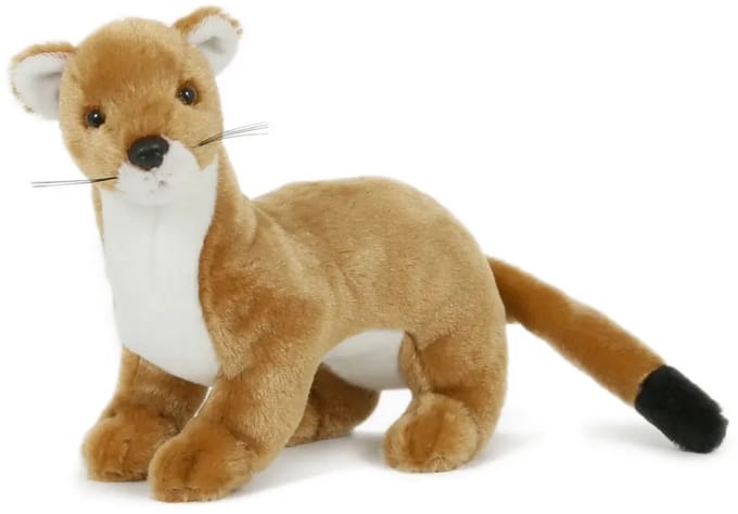 Semo Pluche wezel knuffel - lichtbruin - 23 cm - dieren speelgoed - marter achtigen