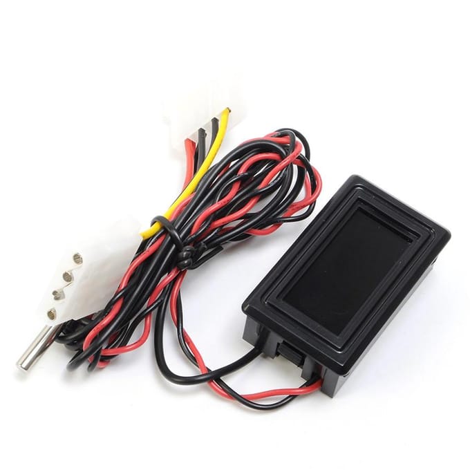 1x Auto SUV Digitale Display Meter Olie/Water Laadkoeler Temperatuur Celsius Meter + Sonde black