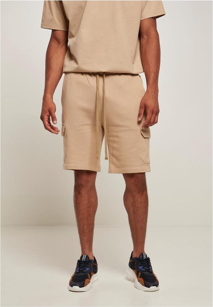 Urban Classics - Organic Cargo Sweat Korte broek - S - Beige