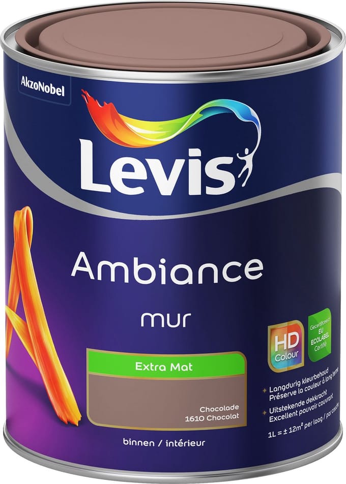 Levis - Ambiance Mur Extra Mat - Chocolade - 1 L