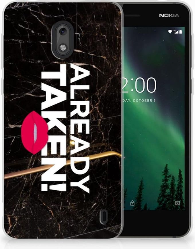 Nokia 2 Siliconen hoesje met naam Already Taken Black