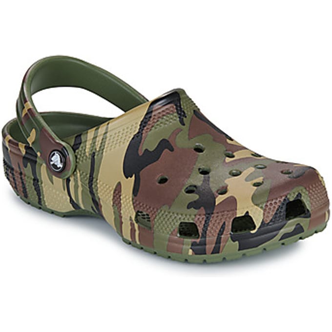 Klompen Crocs Sabots Classic Camouflage vert flottants