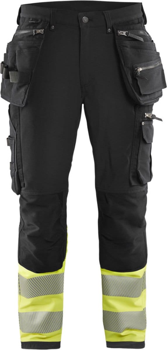 Blaklader High Vis 4-weg-stretch werkbroek 1993-1642 - Zwart/High Vis Geel - D112