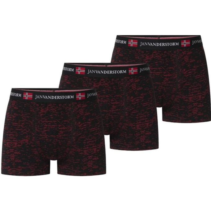 Jan Vanderstorm herren Set Van 3 Retroslips - 08 - zwart - Plus Size