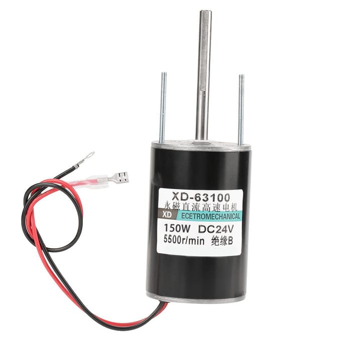 150W Groot Vermogen Hoge Snelheid Borstel DC Motor CWCCW Voor DIY Generator (24V 5500rpm)