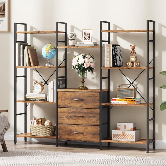 Luxe Boekenkast – Bruin – 150x142 cm – Industrohome