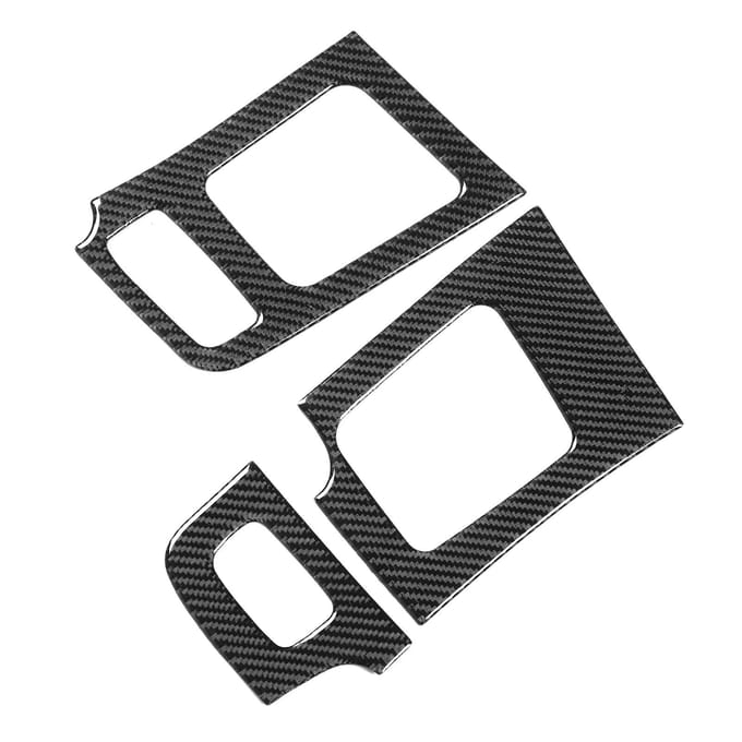 3 stuks Dashboard Links Rechts Luchtuitlaat Sierlijst Frame Decoratie Past voor Prius 2012?2015 RHD black