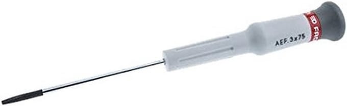 Schroevendraaier - Sleufpunt - Precisiewerk - Ergonomische Grip - 3 x 75 mm - Grijs