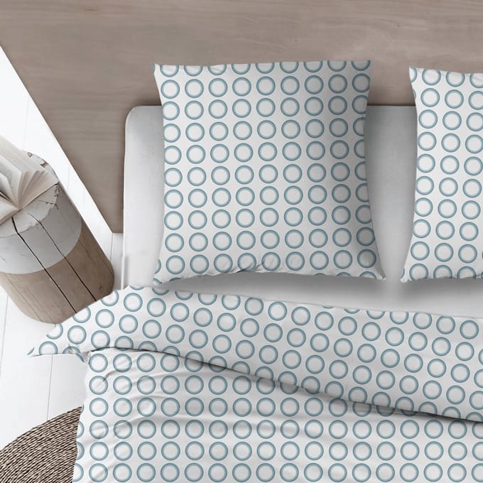 Sleepnight Lakenset Flanel Ingeborg Blauw - 180 x 290 cm + 1 kussensloop - [Blauw]