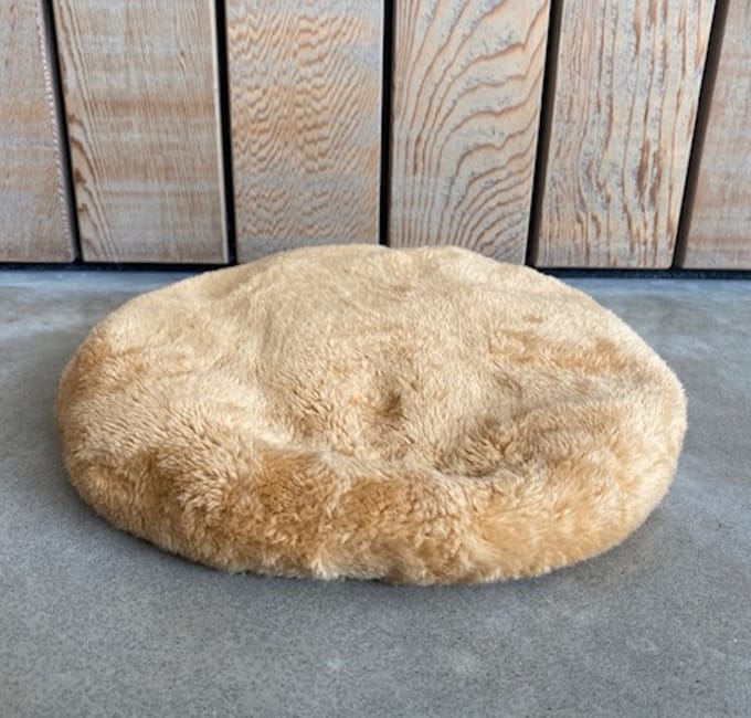 Inware warmtekussen rond 26 cm - magnetronkussen - hot-/coldpack pluche bruin