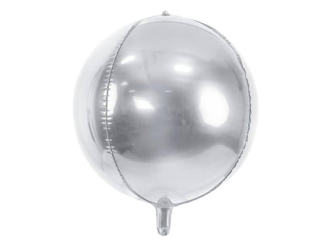 Partydeco - Folieballon rond Zilver