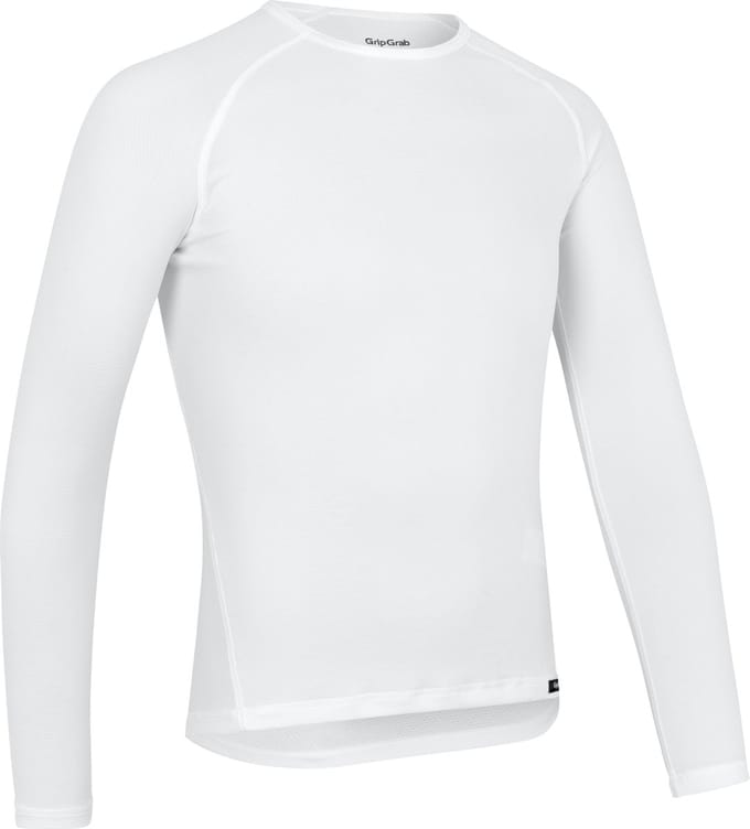 GripGrab - Ride Thermal Lange Mouw Winter Fiets Ondershirt Polygiene Base Layer Thermoshirt - Wit - Heren - Maat S