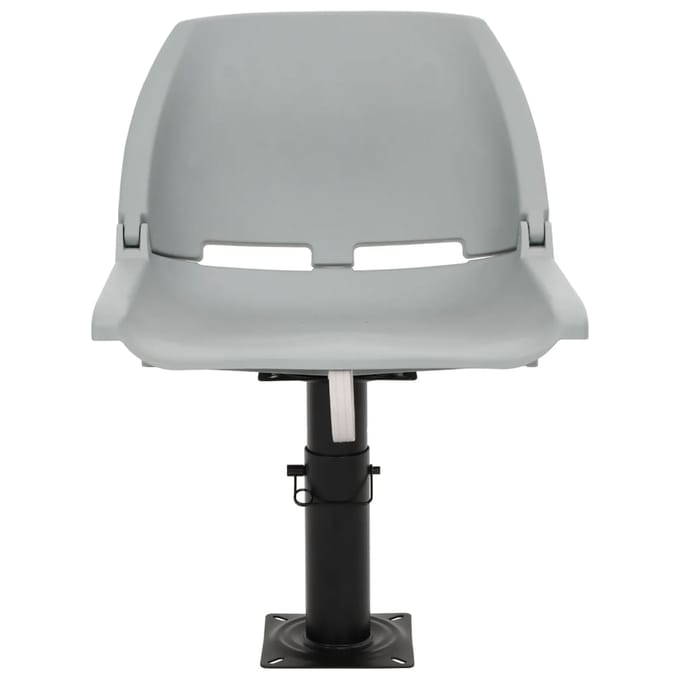 vidaXL - 4-delige - Bootstoelenset - inklapbaar - 48x51x41 - cm - grijs